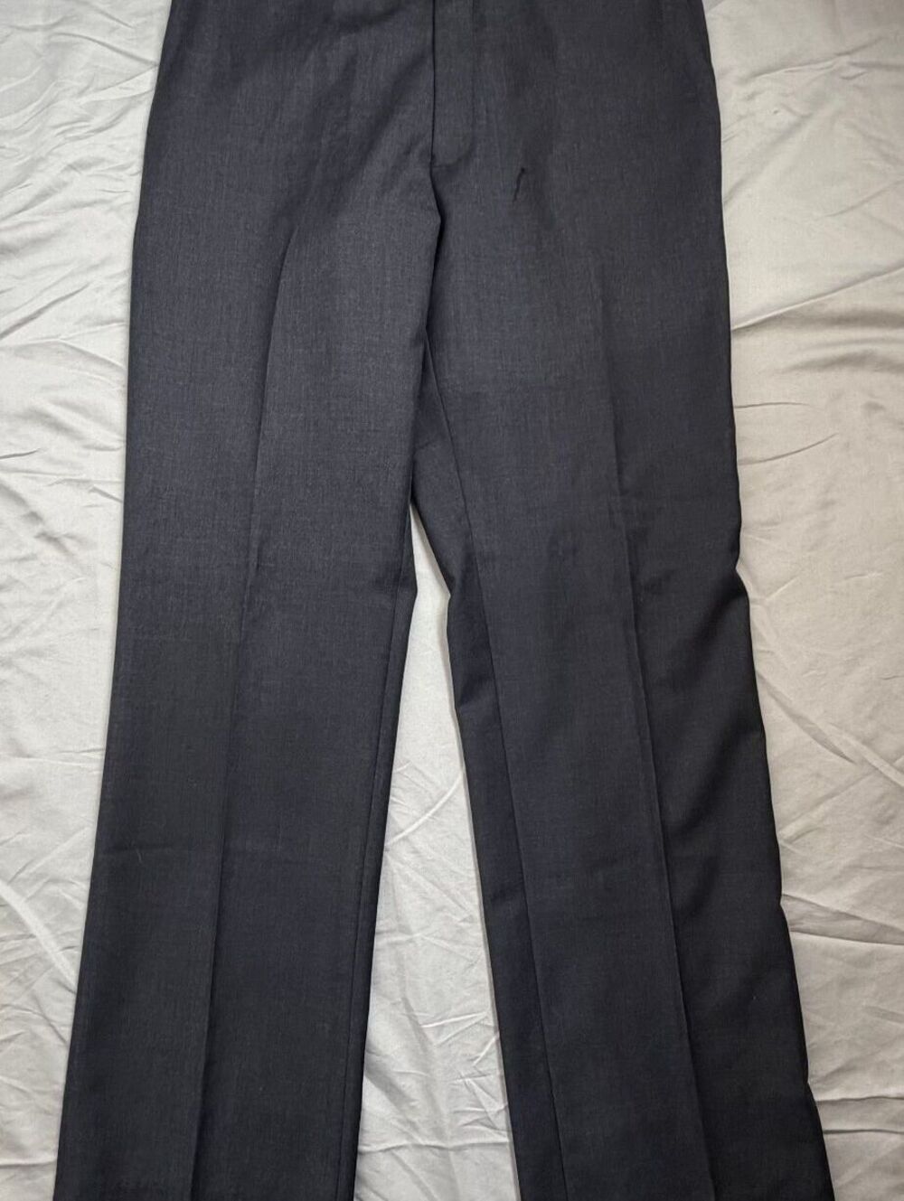 NWOT Paul Fredrick 100% Wool Slim Fit Men's Dress Trousers Size 35R Gray